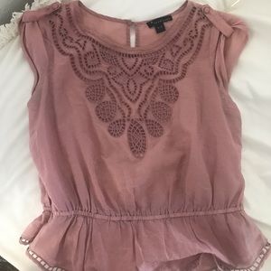 Pink Blouse with Design